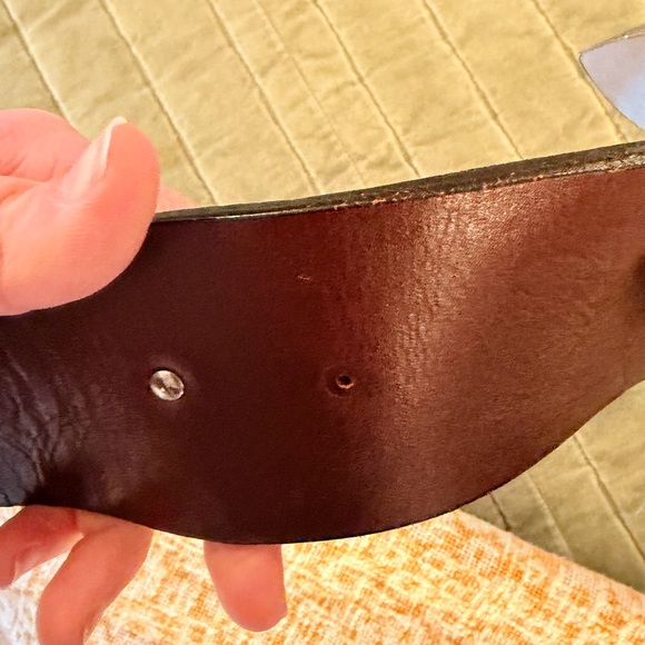 Turquoise and Silver Leather Belt - Picture 7 of 10